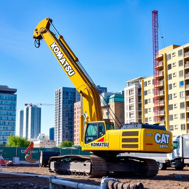 شرکت راه و صنعت رنجبر اجاره بیل مکانیکی کوماتسو در تهران میدان آزادی