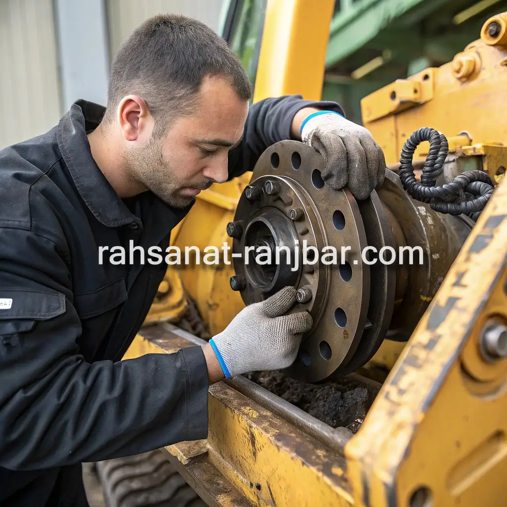 عکس خرید و فروش قطعات مکانیکی بیل کوماتسو زنجیری در تهران امامزاده حسن